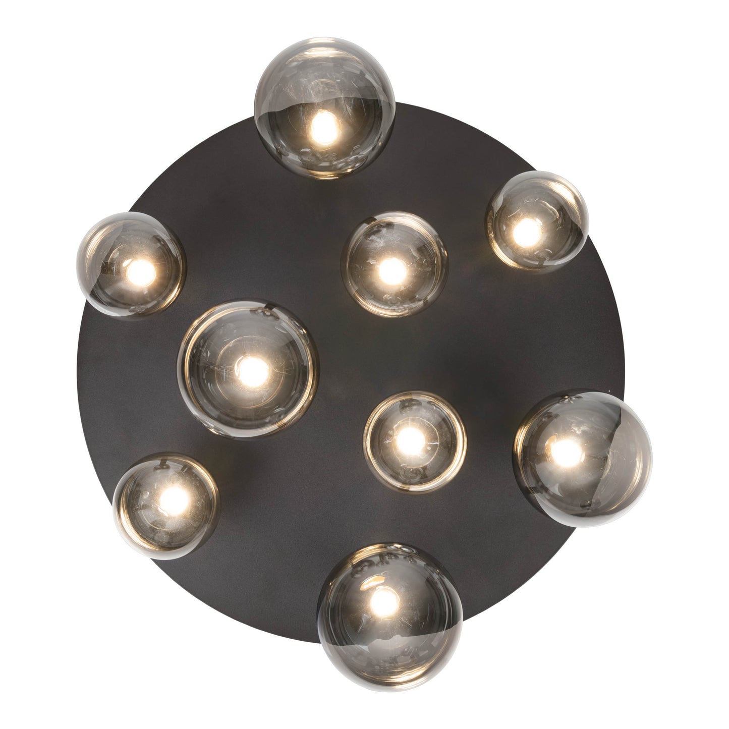 9er LED Deckenleuchte "SINGAPUR" Ø: 45cm schwarz