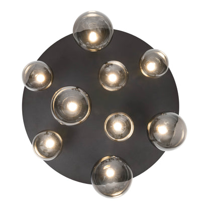 9er LED Deckenleuchte "SINGAPUR" Ø: 45cm schwarz
