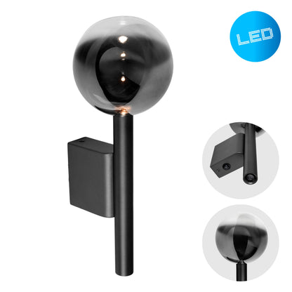 LED Wandleuchte "SINGAPUR" H: 34cm schwarz