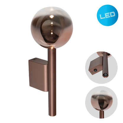 LED Wandleuchte "SINGAPUR" H: 34cm kupfer