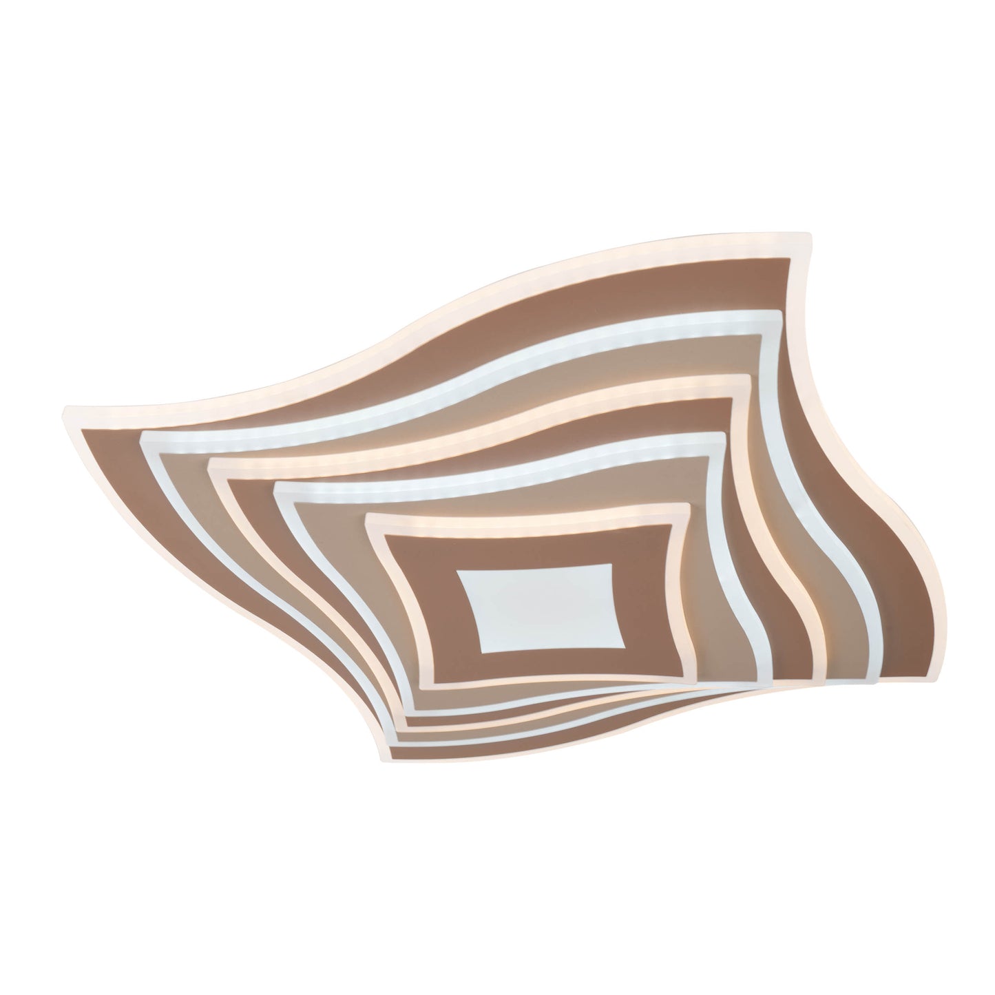 LED / CCT Deckenleuchte "FEVORIA" L/B: 50cm braun
