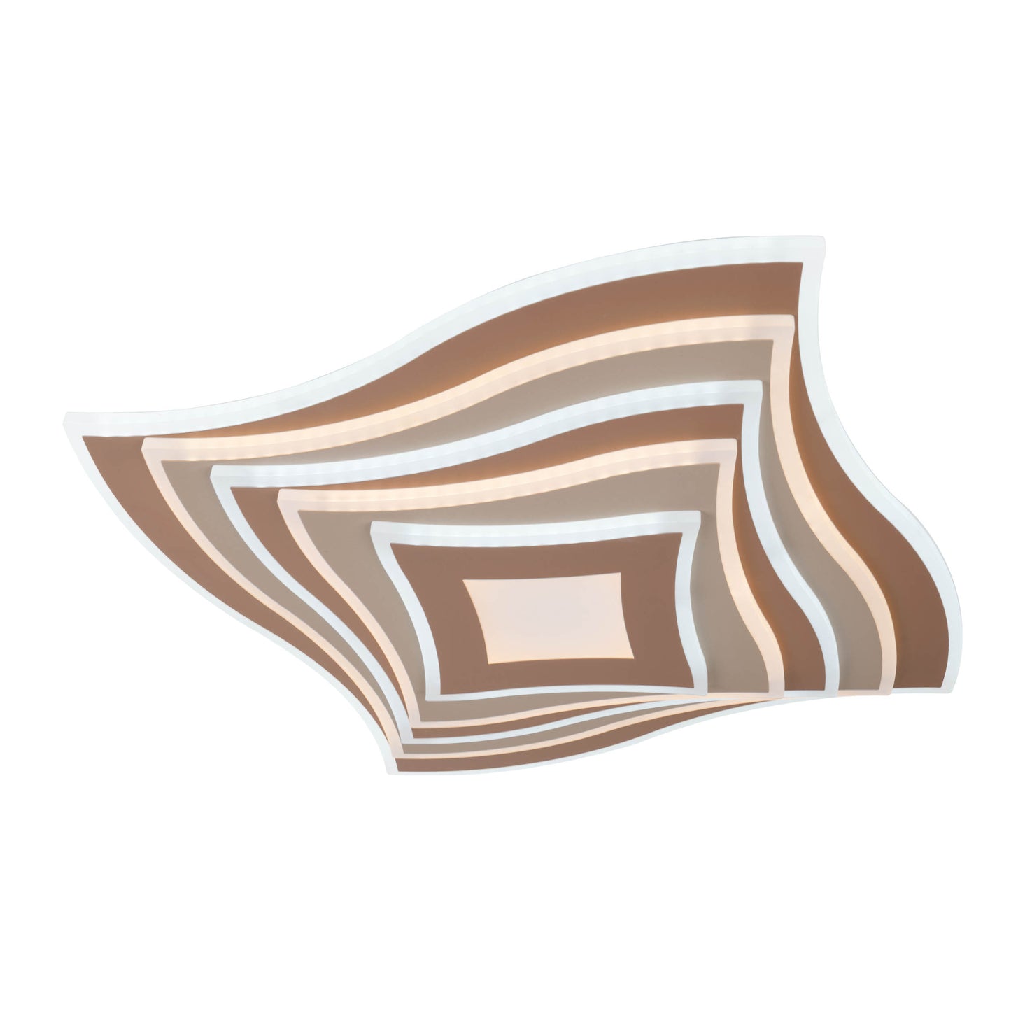 LED / CCT Deckenleuchte "FEVORIA" L/B: 50cm braun