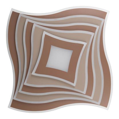 LED / CCT Deckenleuchte "FEVORIA" L/B: 50cm braun