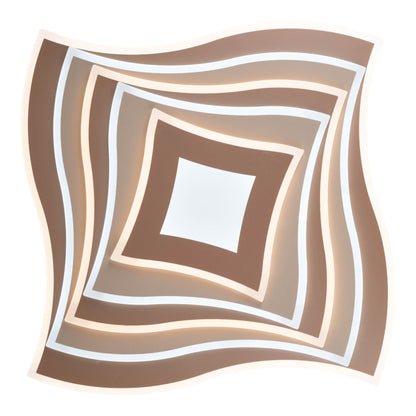 LED / CCT Deckenleuchte "FEVORIA" L/B: 50cm braun