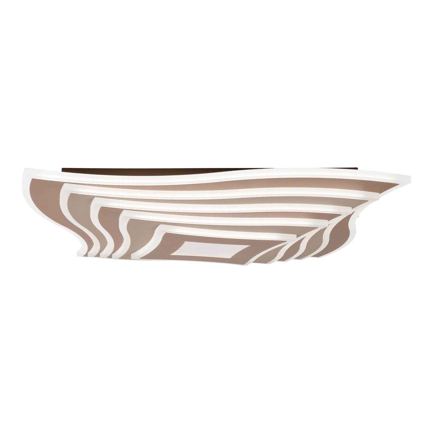 LED / CCT Deckenleuchte "FEVORIA" L/B: 50cm braun