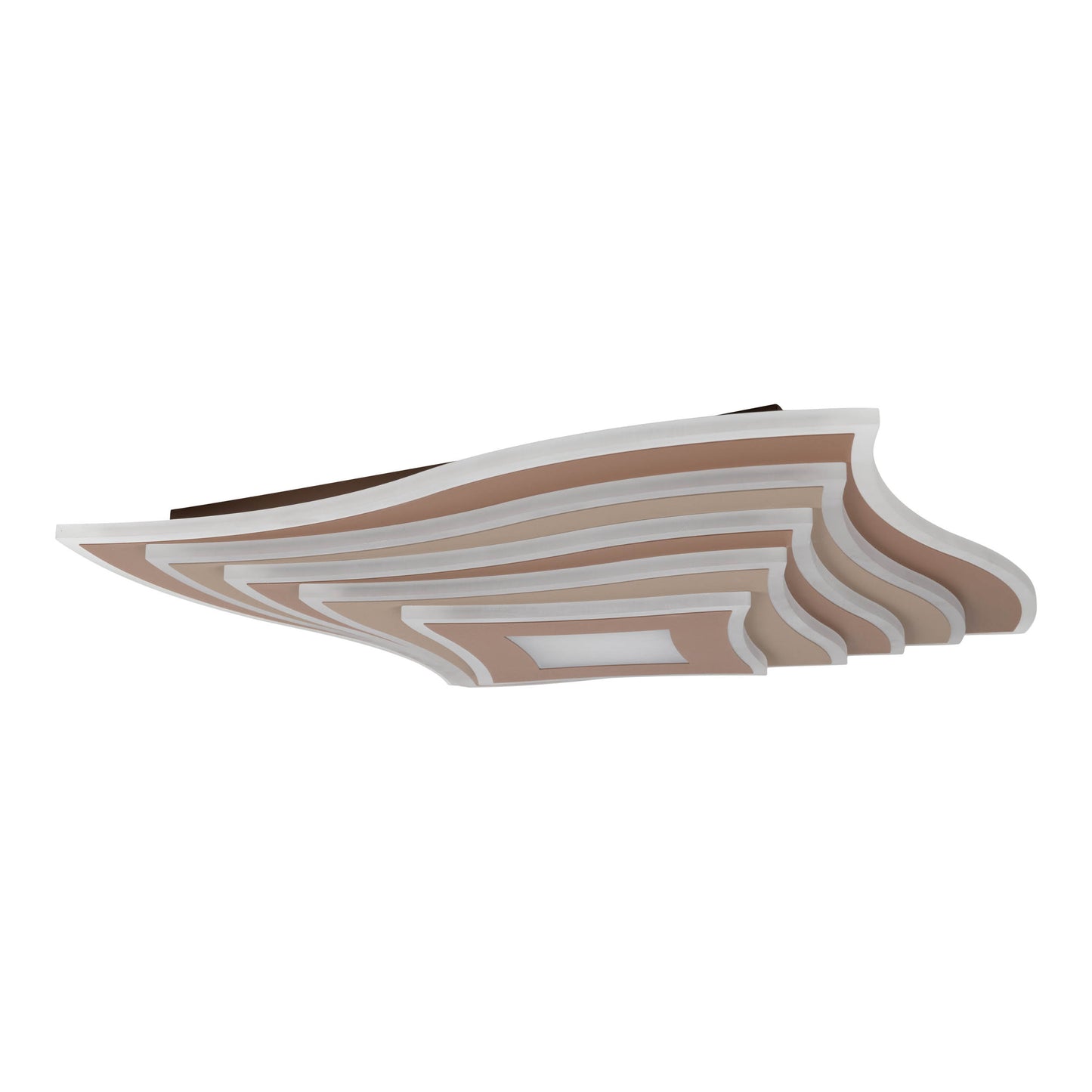 LED / CCT Deckenleuchte "FEVORIA" L/B: 50cm braun