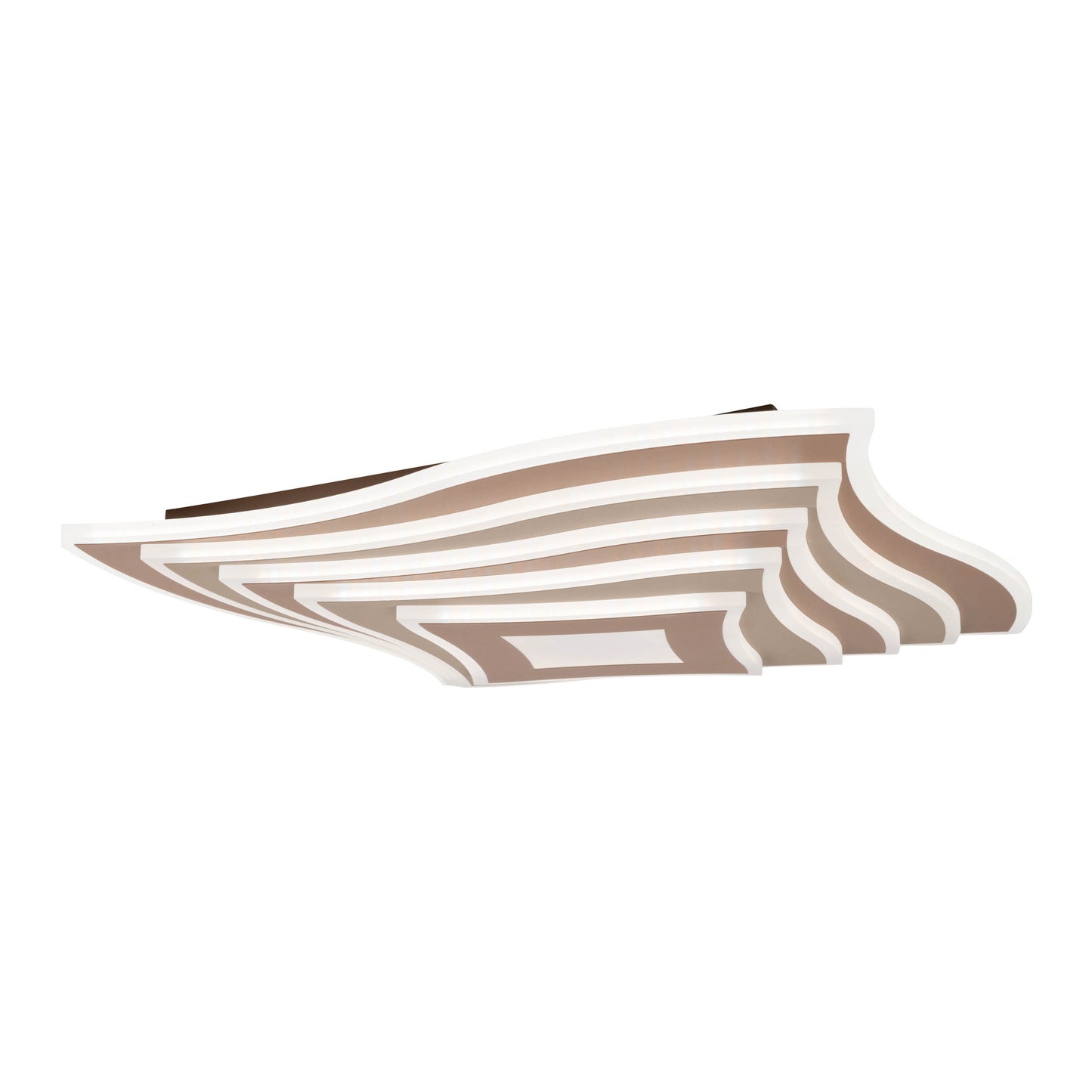 LED / CCT Deckenleuchte "FEVORIA" L/B: 50cm braun