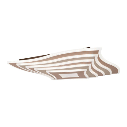 LED / CCT Deckenleuchte "FEVORIA" L/B: 50cm braun