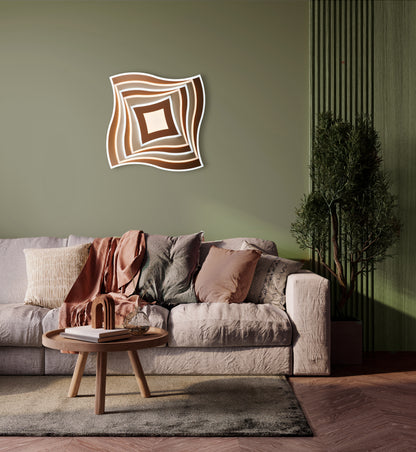 LED / CCT Deckenleuchte "FEVORIA" L/B: 50cm braun