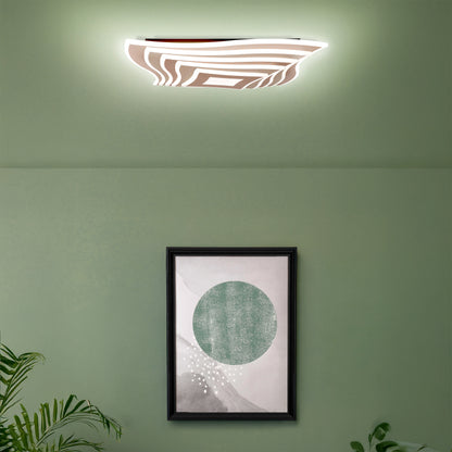 LED / CCT Deckenleuchte "FEVORIA" L/B: 50cm braun