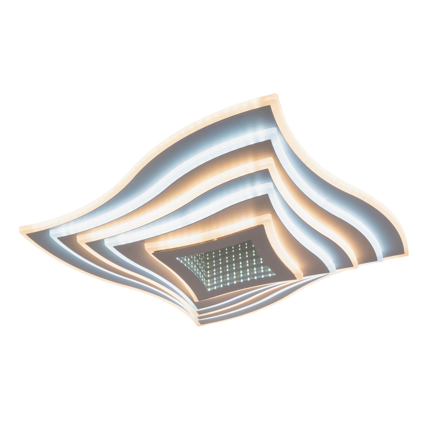 LED / CCT Deckenleuchte "FEVORIA" inkl. 3D-Effekt L/B: 50cm sandweiß