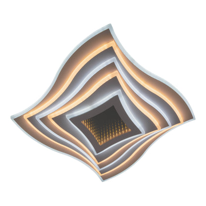 LED / CCT Deckenleuchte "FEVORIA" inkl. 3D-Effekt L/B: 50cm sandweiß