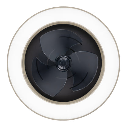 LED / CCT Deckenleuchte "VALENTO" inkl. Ventilator Ø: 51cm beige