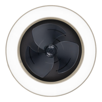LED / CCT Deckenleuchte "VALENTO" inkl. Ventilator Ø: 51cm beige