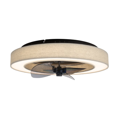 LED / CCT Deckenleuchte "VALENTO" inkl. Ventilator Ø: 51cm beige