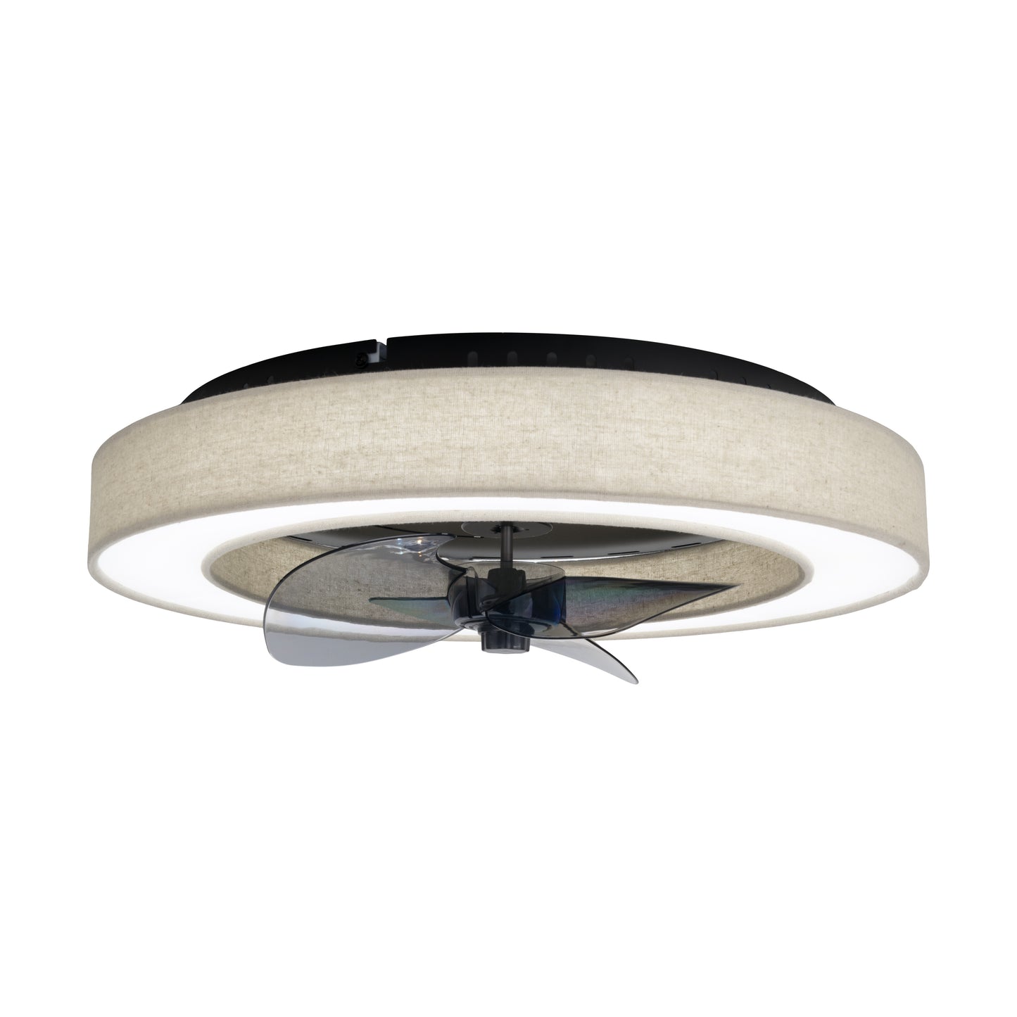LED / CCT Deckenleuchte "VALENTO" inkl. Ventilator Ø: 51cm beige