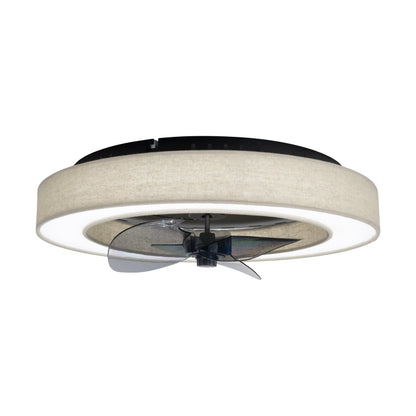 LED / CCT Deckenleuchte "VALENTO" inkl. Ventilator Ø: 51cm beige