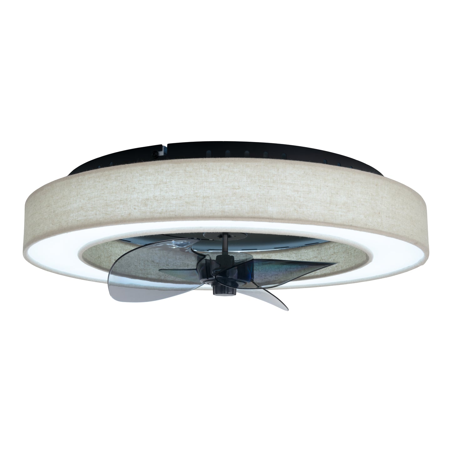 LED / CCT Deckenleuchte "VALENTO" inkl. Ventilator Ø: 51cm beige