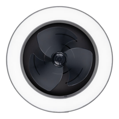 LED / CCT Deckenleuchte "VALENTO" inkl. Ventilator Ø: 51cm grau