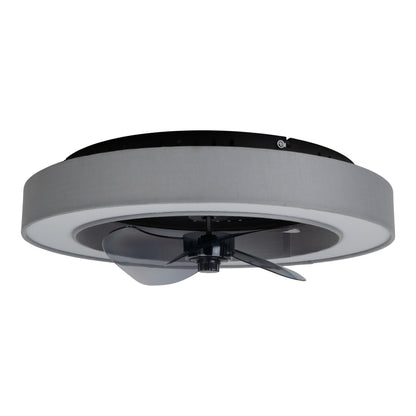LED / CCT Deckenleuchte "VALENTO" inkl. Ventilator Ø: 51cm grau