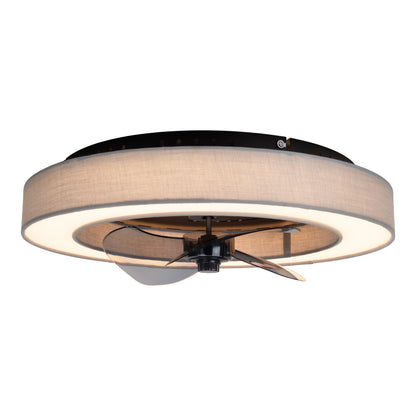 LED / CCT Deckenleuchte "VALENTO" inkl. Ventilator Ø: 51cm grau