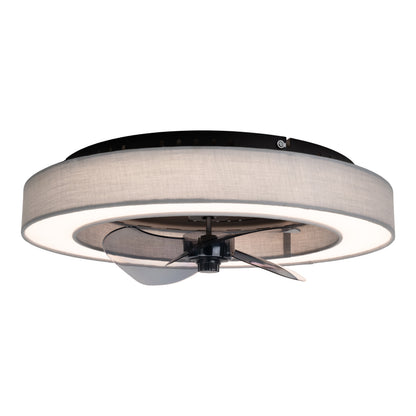 LED / CCT Deckenleuchte "VALENTO" inkl. Ventilator Ø: 51cm grau