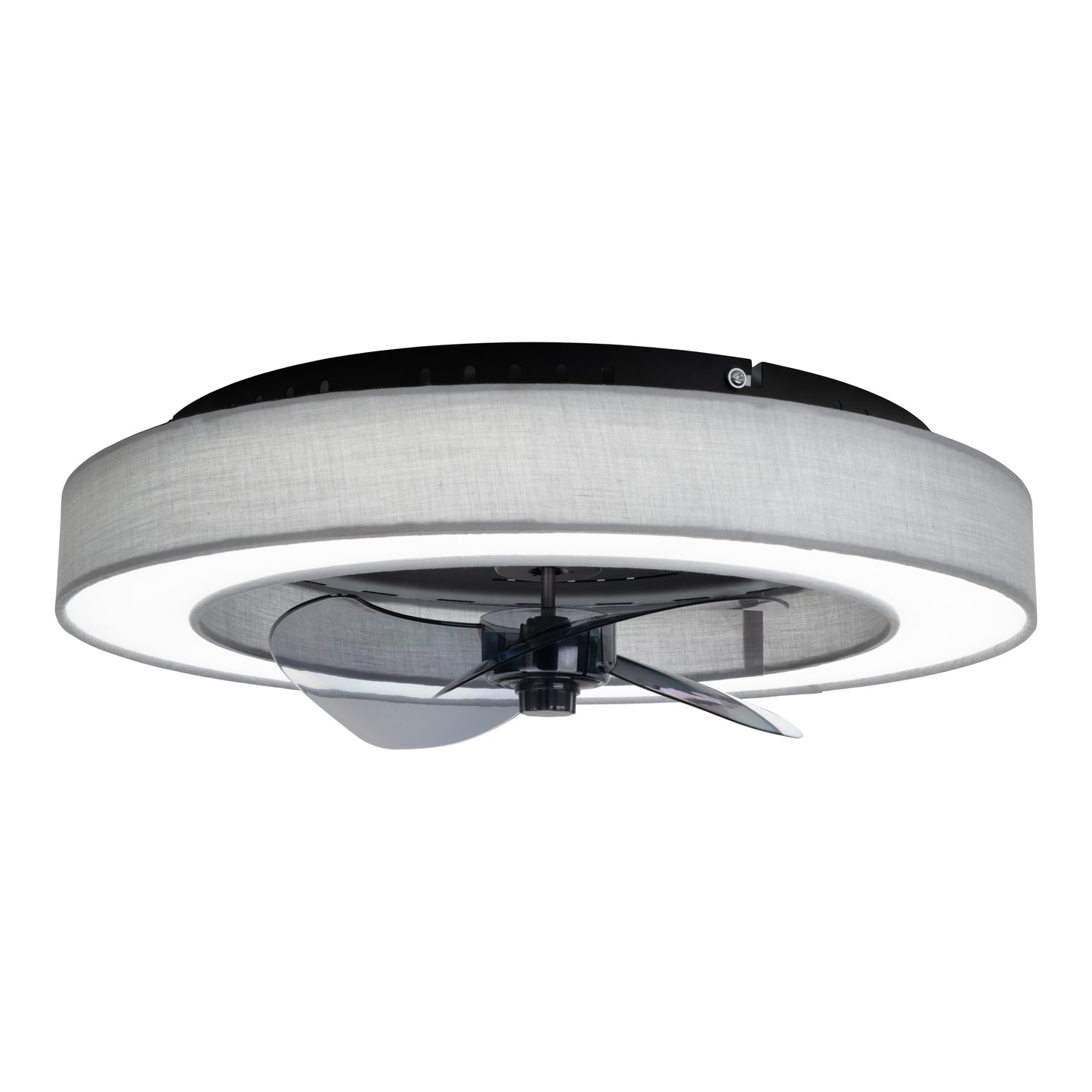 LED / CCT Deckenleuchte "VALENTO" inkl. Ventilator Ø: 51cm grau