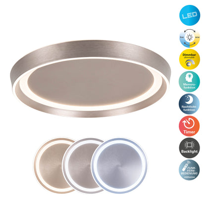 LED / CCT Deckenleuchte "LEVIAN" Ø: 49cm champagne
