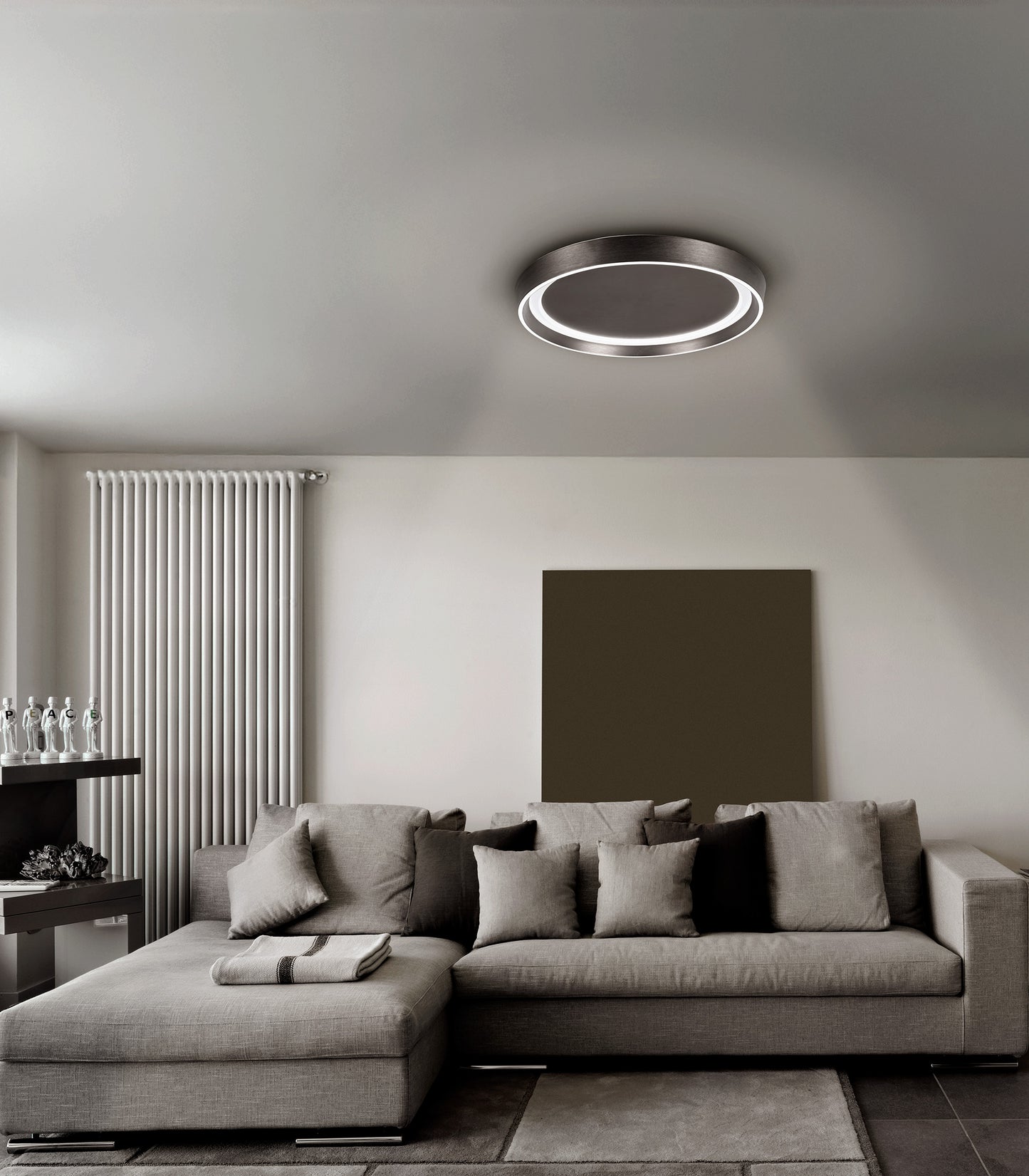 LED / CCT Deckenleuchte "LEVIAN" Ø: 49cm anthrazit