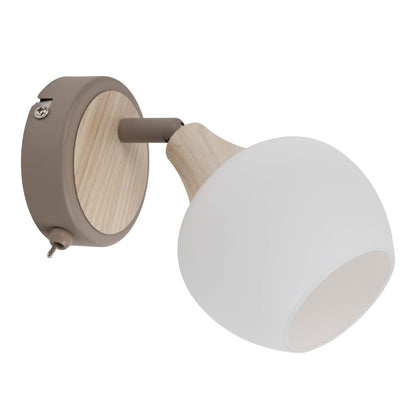Wandleuchte "MONACO" H: 18cm beige