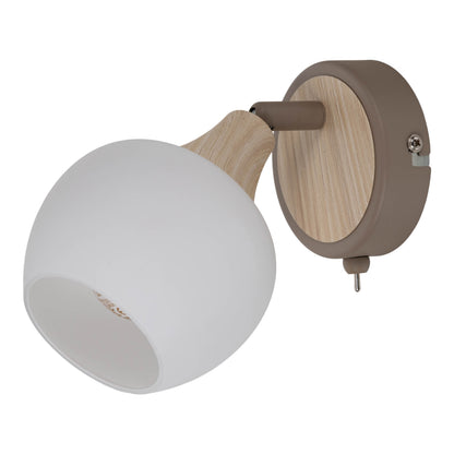 Wandleuchte "MONACO" H: 18cm beige