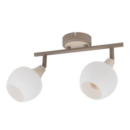 2er Deckenleuchte "MONACO" L: 28cm beige