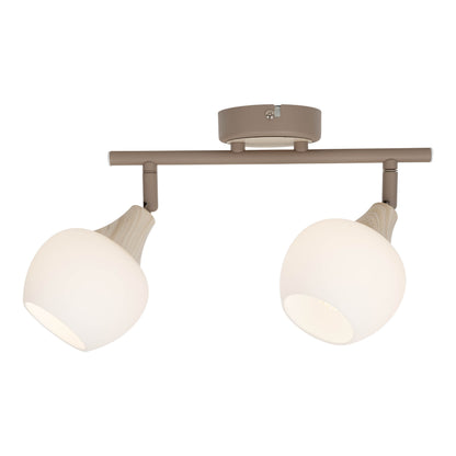2er Deckenleuchte "MONACO" L: 28cm beige