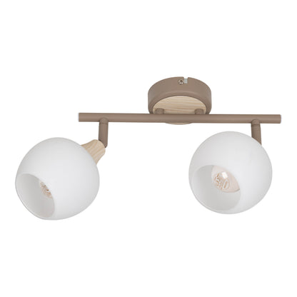 2er Deckenleuchte "MONACO" L: 28cm beige