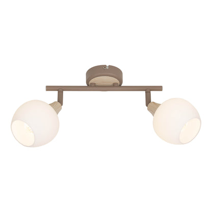 2er Deckenleuchte "MONACO" L: 28cm beige