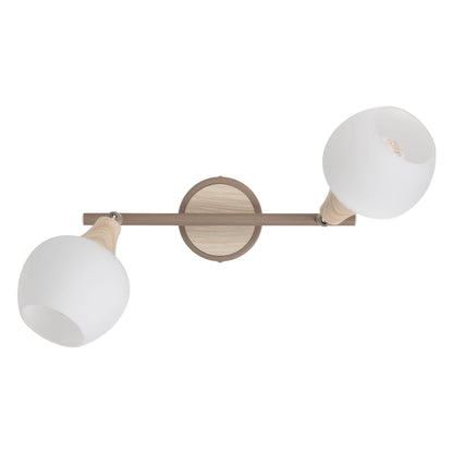 2er Deckenleuchte "MONACO" L: 28cm beige