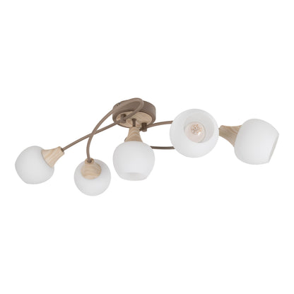 5er Deckenleuchte "MONACO" L: 62,5cm beige