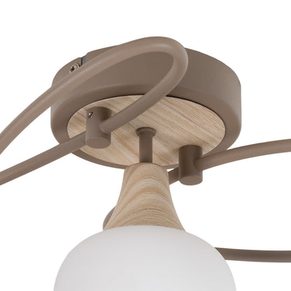 5er Deckenleuchte "MONACO" L: 62,5cm beige
