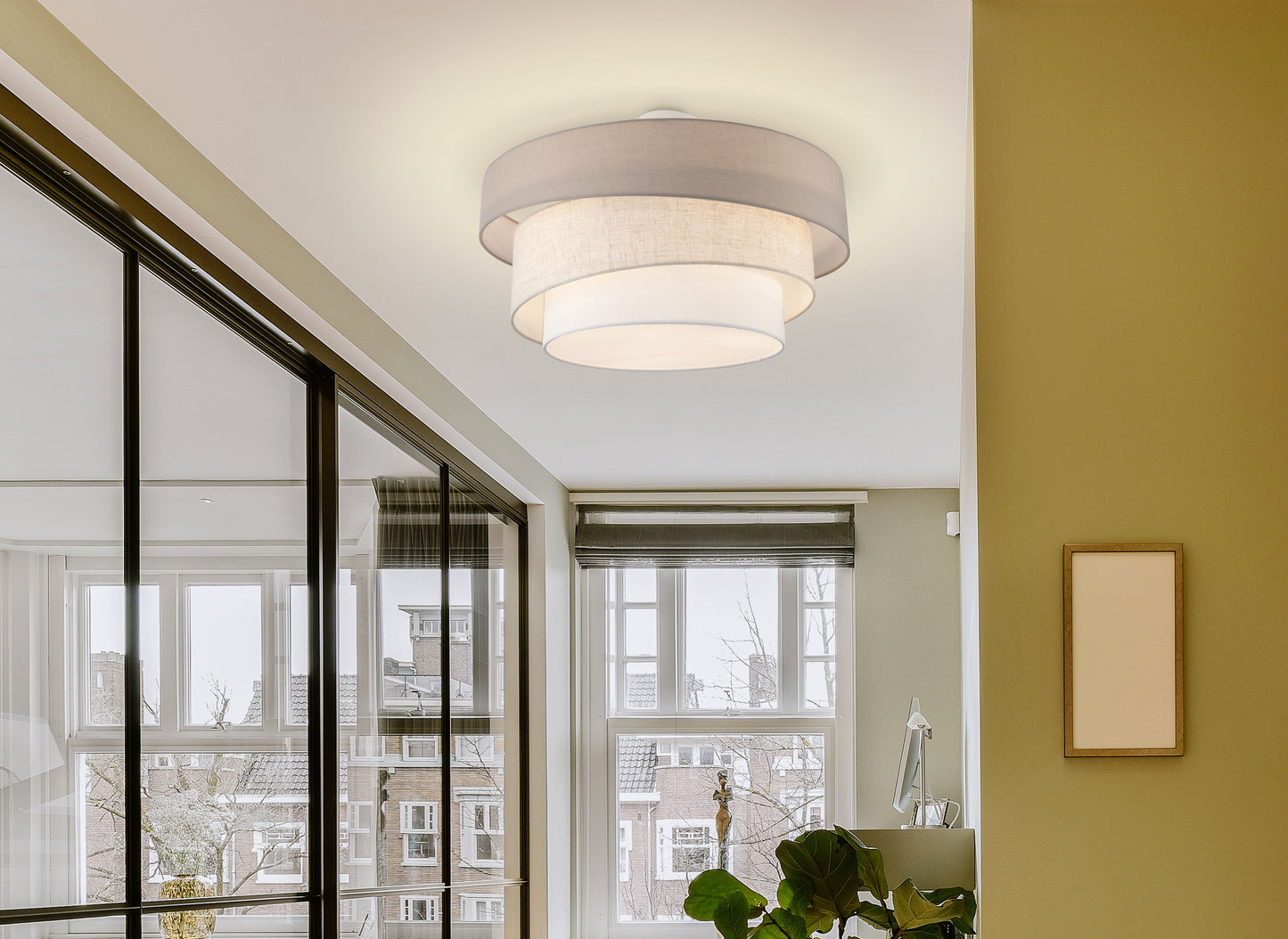 Deckenleuchte "FABRION" Ø: 56cm beige