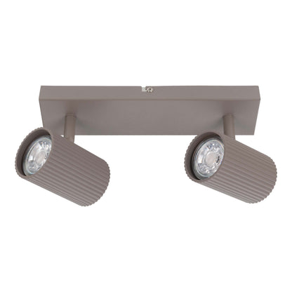 2er Spot Wand-/Deckenleuchte "TINNIS" L: 26cm sand