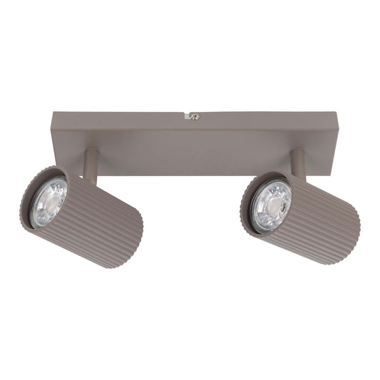 2er Spot Wand-/Deckenleuchte "TINNIS" L: 26cm sand
