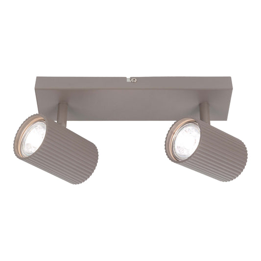 2er Spot Wand-/Deckenleuchte "TINNIS" L: 26cm sand