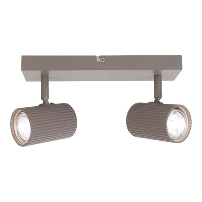2er Spot Wand-/Deckenleuchte "TINNIS" L: 26cm sand