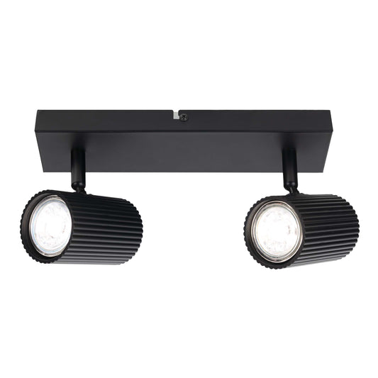 2er Spot Wand-/Deckenleuchte "TINNIS" L: 26cm schwarz