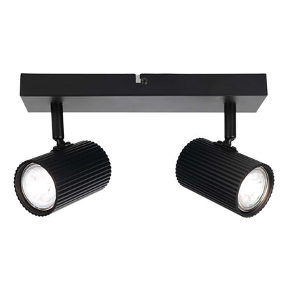 2er Spot Wand-/Deckenleuchte "TINNIS" L: 26cm schwarz