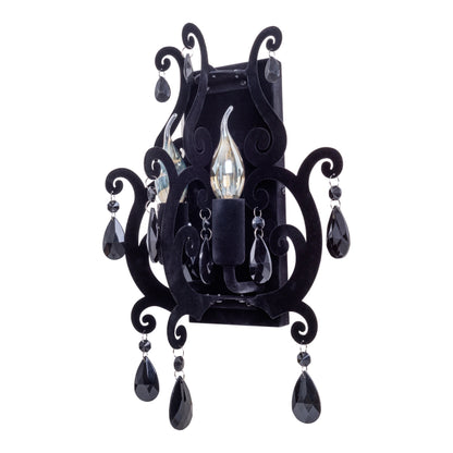 2flg. Wandleuchte "BLACK VELVET" H: 40cm schwarz