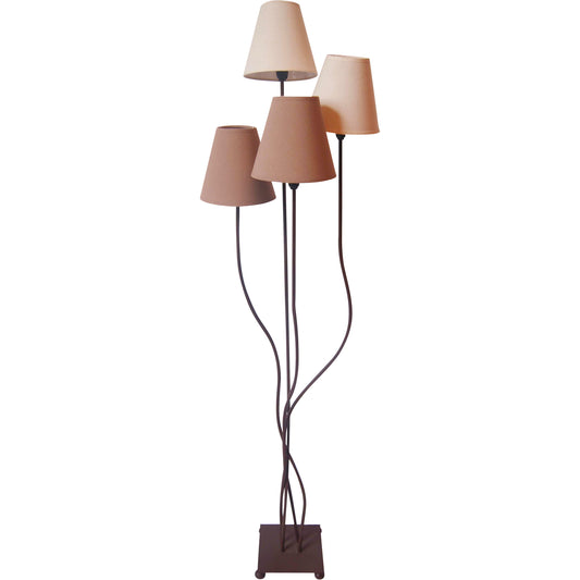 4er Stehleuchte "BOHO" 140cm braun