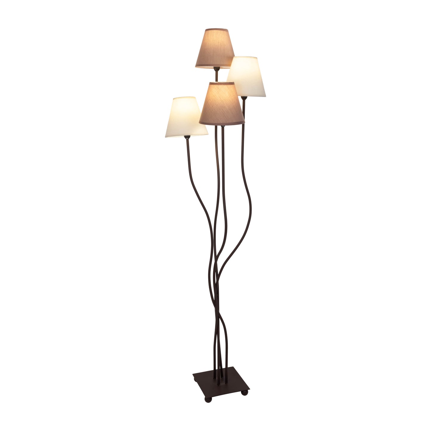 4er Stehleuchte "BOHO" 140cm braun