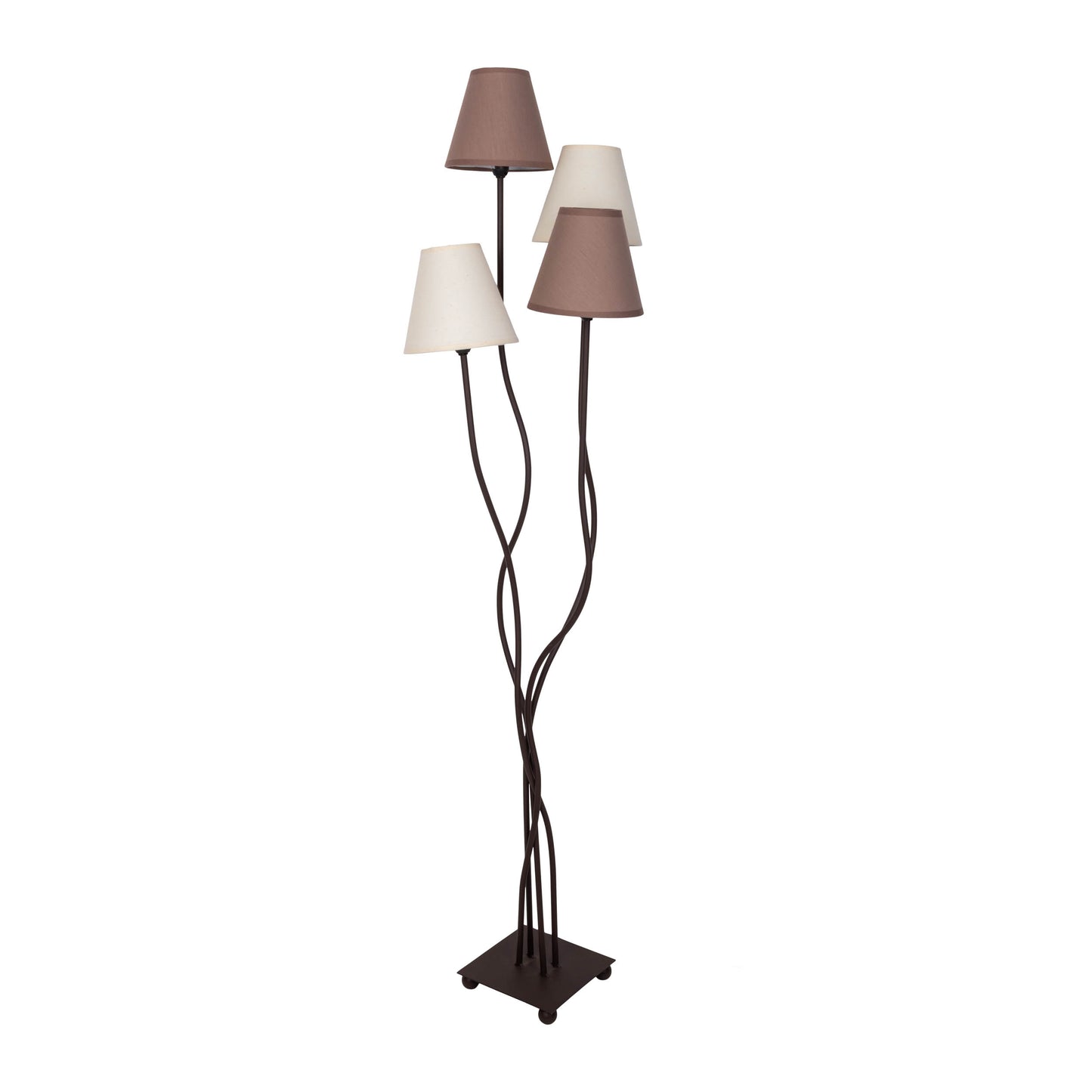 4er Stehleuchte "BOHO" 140cm braun