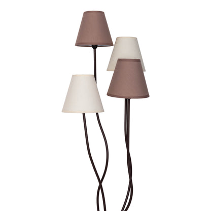 4er Stehleuchte "BOHO" 140cm braun